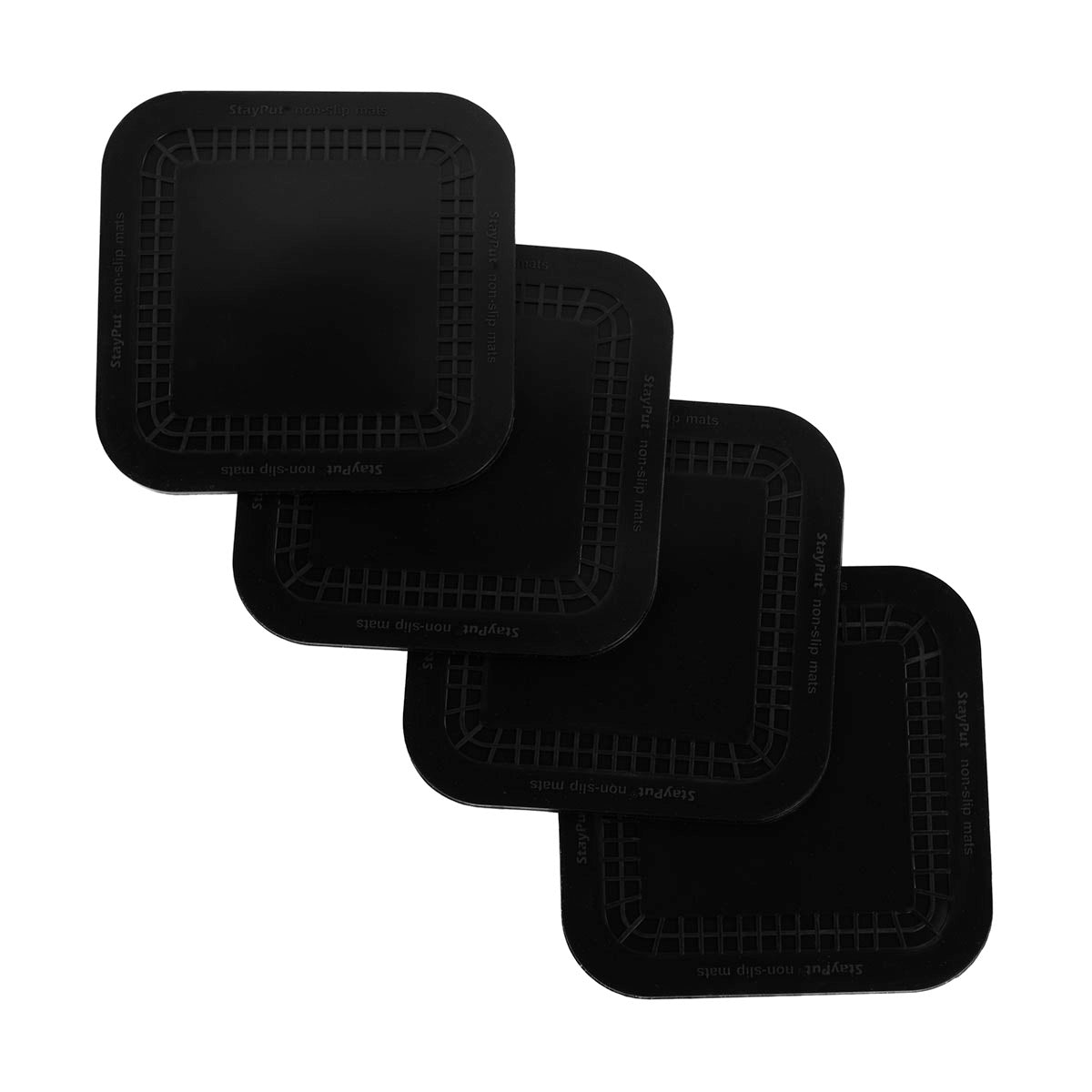 Stayput non-slip placemat, square coasters, 4'' x 4'', set of 4